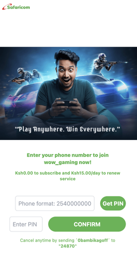 KE GameDaily 2ClickFlow Safaricom , Wifi Kenya 1